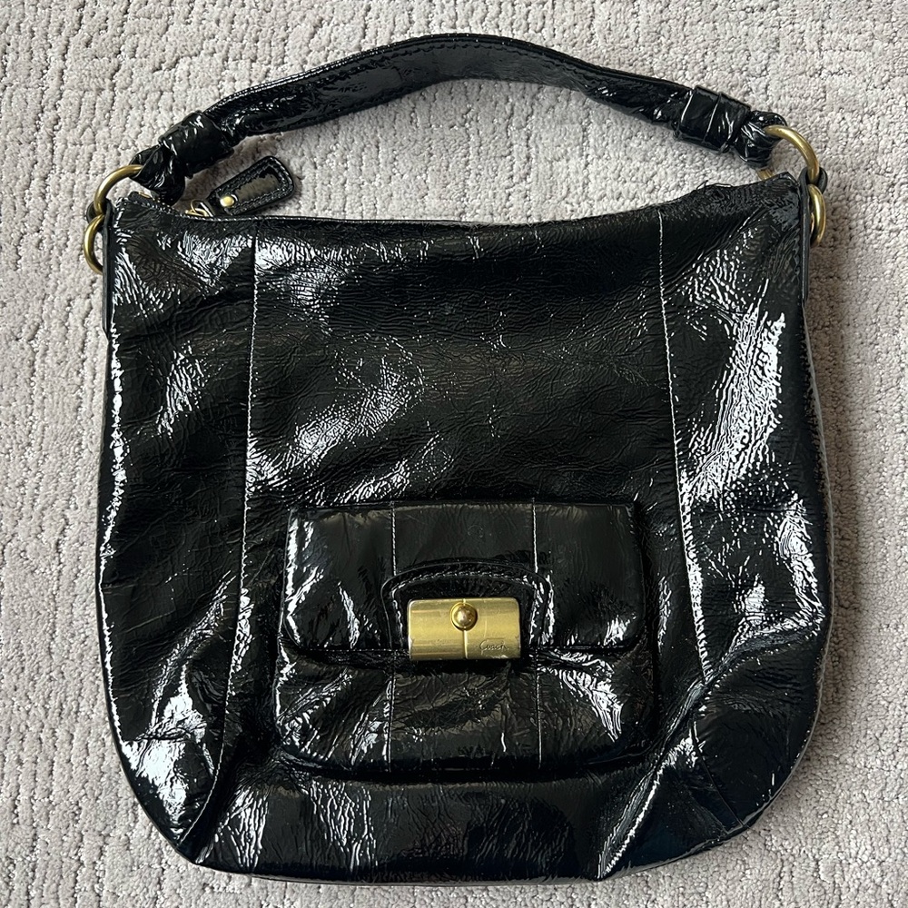 Coach Kristen Patent Leather Hobo Bag